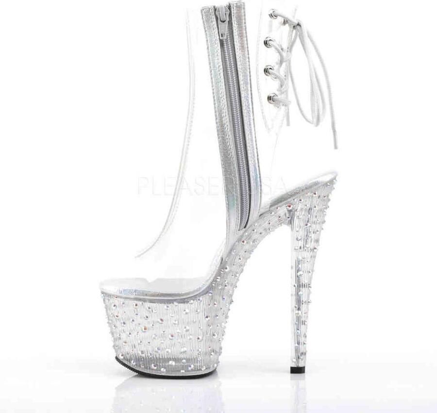 Pleaser Plateau Laarzen Paaldans schoenen 40 Shoes STARDANCE 1018C 7 Paaldans schoenen Transparant - Foto 2