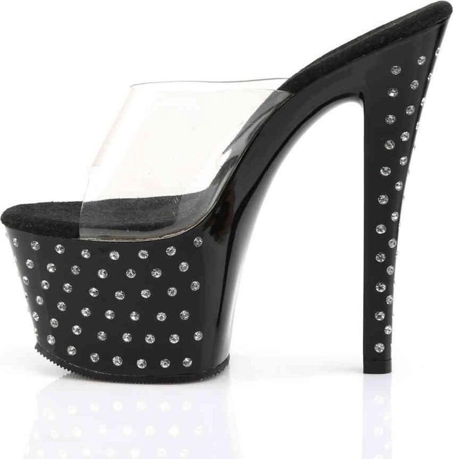 Pleaser Muiltjes 41 Shoes STARDUST 701 Paaldans schoenen Zwart