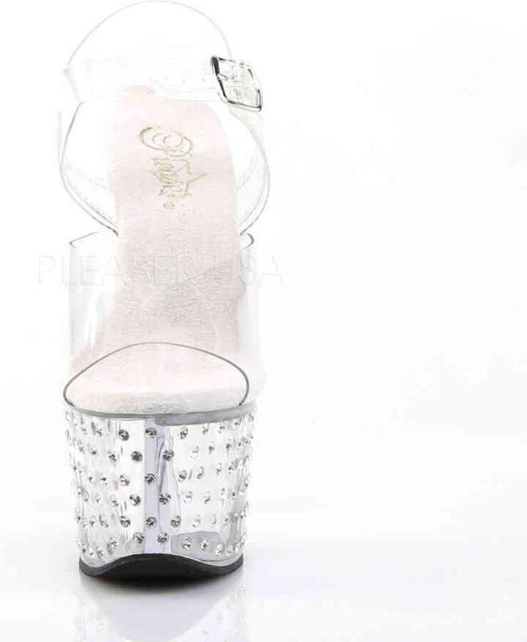 Pleaser Sandaal met enkelband Paaldans schoenen 38 Shoes STARDUST 708 Paaldans schoenen Transparant Zilverkleurig - Foto 2