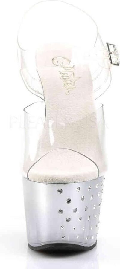 Pleaser Sandaal met enkelband Paaldans schoenen 36 Shoes STARDUST 708T Paaldans schoenen Transparant - Foto 2