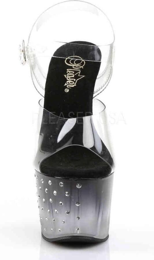Pleaser Sandaal met enkelband Paaldans schoenen 39 Shoes STARDUST 708T Paaldans schoenen Zwart Transparant - Foto 2