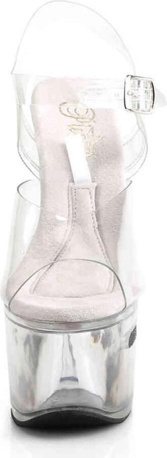 Pleaser Sandaal met enkelband Paaldans schoenen 39 Shoes TIPJAR 708 2 Paaldans schoenen Transparant Zilverkleurig - Foto 5