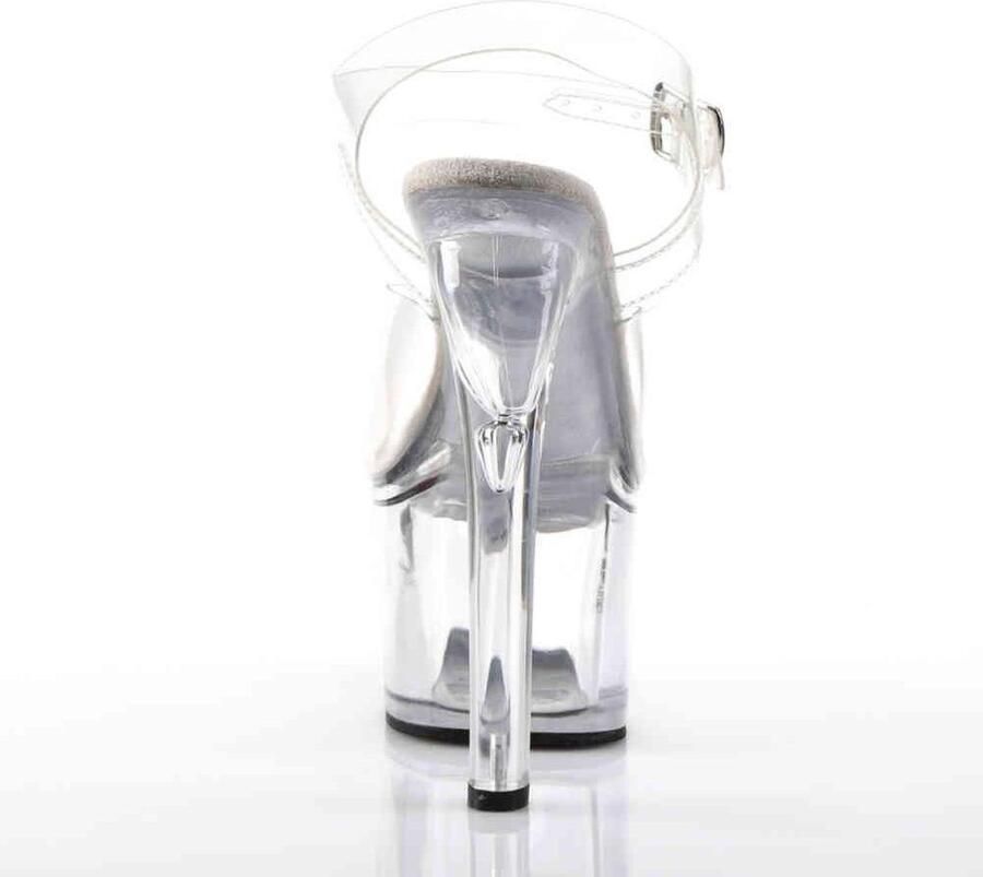 Pleaser Sandaal met enkelband Paaldans schoenen 39 Shoes TREASURE 708 Paaldans schoenen Transparant Zilverkleurig - Foto 4