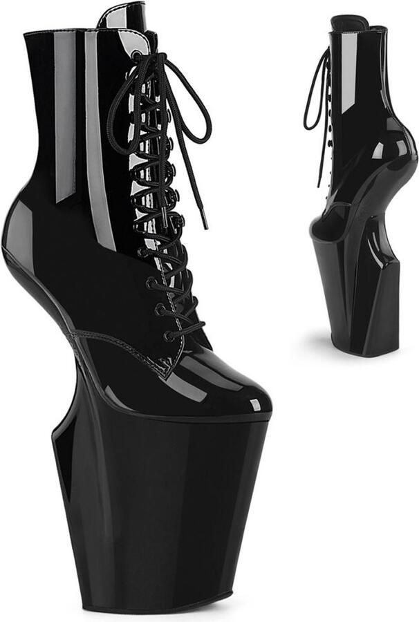 Pleaser WORSHIP-1020 Plateau Laarzen Paaldans schoenen 37 Shoes Zwart
