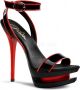 Pleaser Sandaal met enkelband 35 Shoes BLONDIE 631 2 Zwart Rood - Thumbnail 1