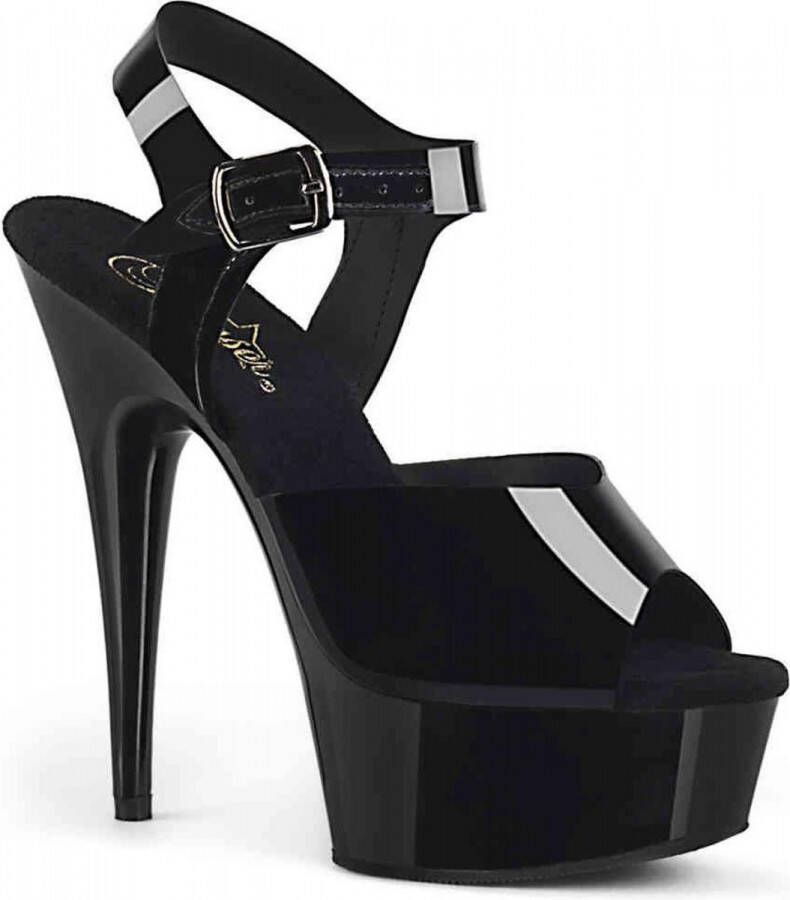 Pleaser Sandaal met enkelband 35 Shoes DELIGHT 608N Zwart