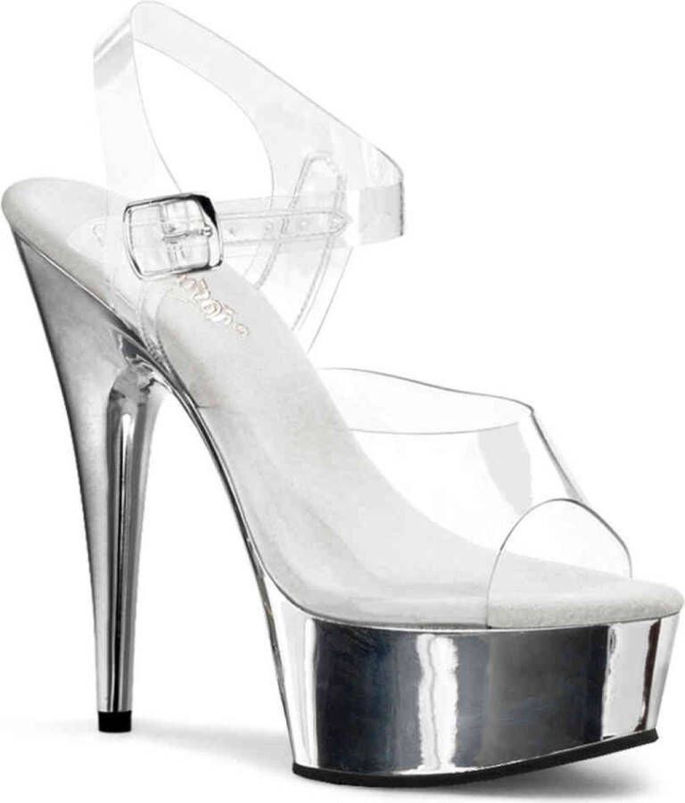 Pleaser Sandaal met enkelband 36 Shoes DELIGHT 608 Zwart