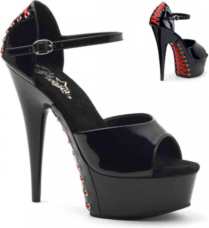 Pleaser Sandaal met enkelband 39 Shoes DELIGHT 660FH Zwart