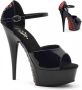 Pleaser Sandaal met enkelband 39 Shoes DELIGHT 660FH Zwart - Thumbnail 1