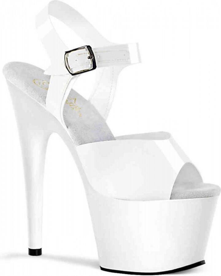 Pleaser Sandaal met enkelband 40 Shoes ADORE 708N Wit