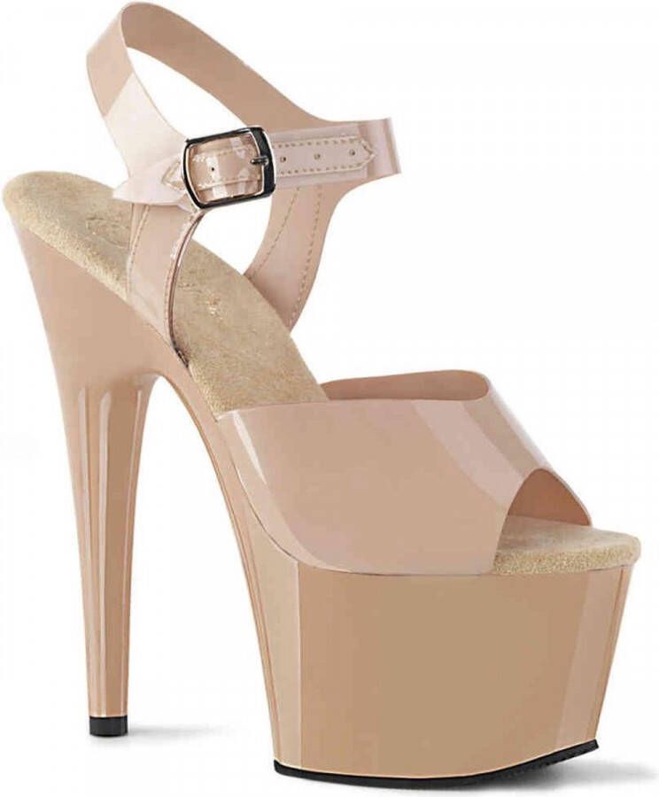 Pleaser Sandaal met enkelband 41 Shoes ADORE 708N Creme