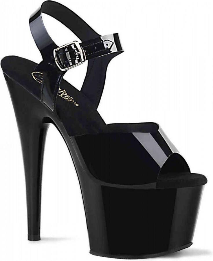 Pleaser Sandaal met enkelband 44 Shoes ADORE 708N Zwart