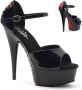 Pleaser Sandaal met enkelband 44 Shoes DELIGHT 660FH Zwart - Thumbnail 1