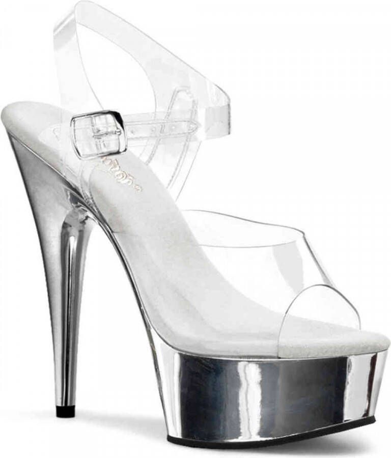 Pleaser Sandaal met enkelband 45 Shoes DELIGHT 608 Zwart