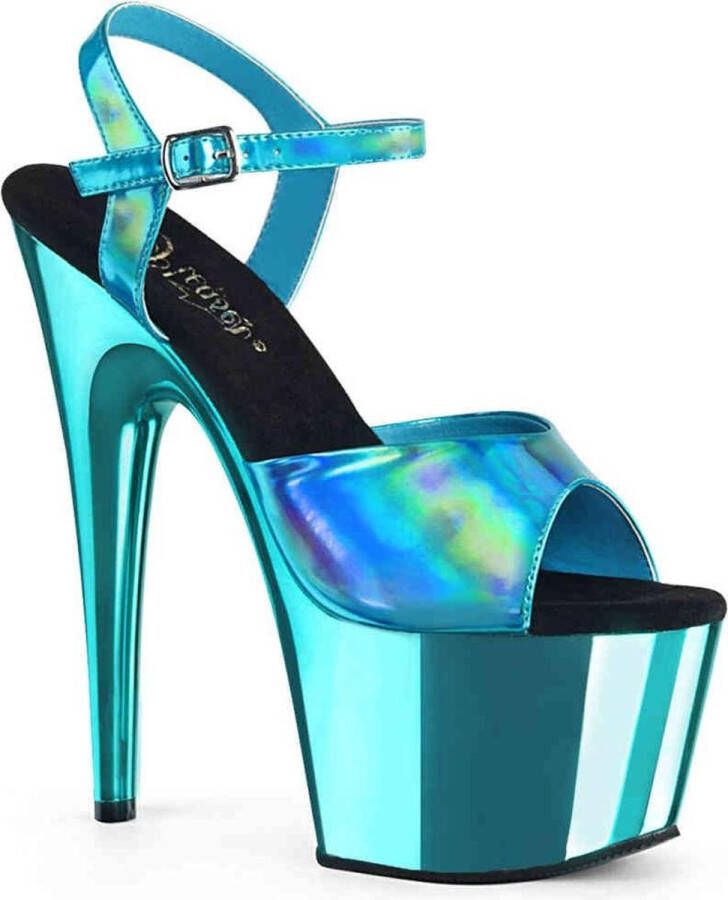 Pleaser Sandaal met enkelband 39 Shoes ADORE 709HGCH Blauw