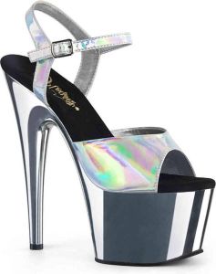 Pleaser Sandaal met enkelband ADORE-709HGCH Zilverkleurig Zilverkleurig