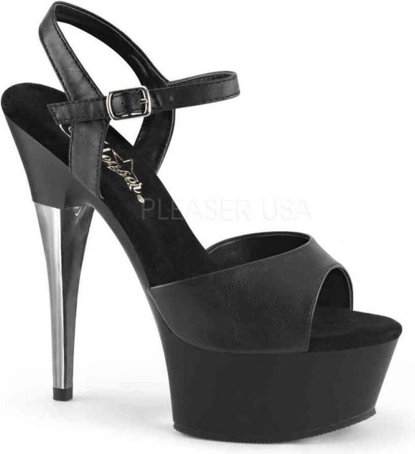 Pleaser CAPTIVA-609 Sandaal met enkelband 44 Shoes Zwart