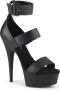 Pleaser DELIGHT-629 Sandaal met enkelband 41 Shoes Zwart - Thumbnail 1