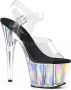 Pleaser Sandaal met enkelband Paaldans schoenen 41 Shoes ADORE 708HGI Paaldans schoenen Zilverkleurig - Thumbnail 2