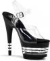 Pleaser Sandaal met enkelband Paaldans schoenen 42 Shoes ADORE 708LN Paaldans schoenen Zwart Transparant - Thumbnail 2