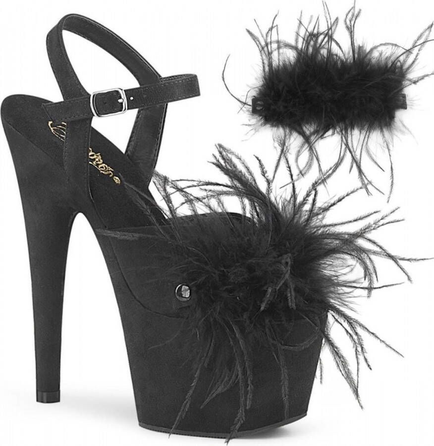 Pleaser Sandaal met enkelband Paaldans schoenen 35 Shoes ADORE 709F Paaldans schoenen Zwart