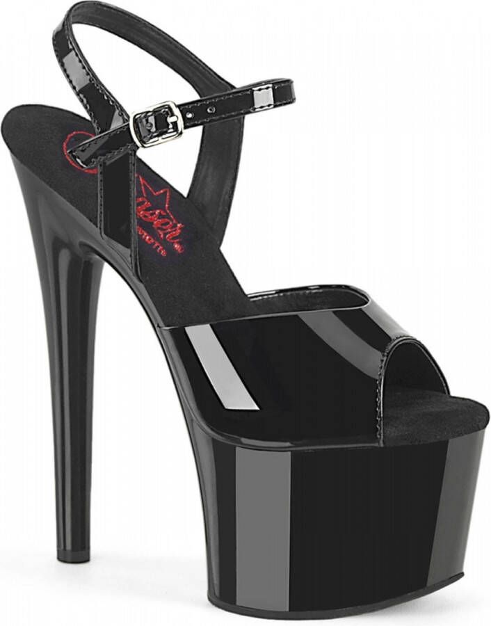 Pleaser Sandaal met enkelband Paaldans schoenen 35 Shoes PASSION 709 Zwart