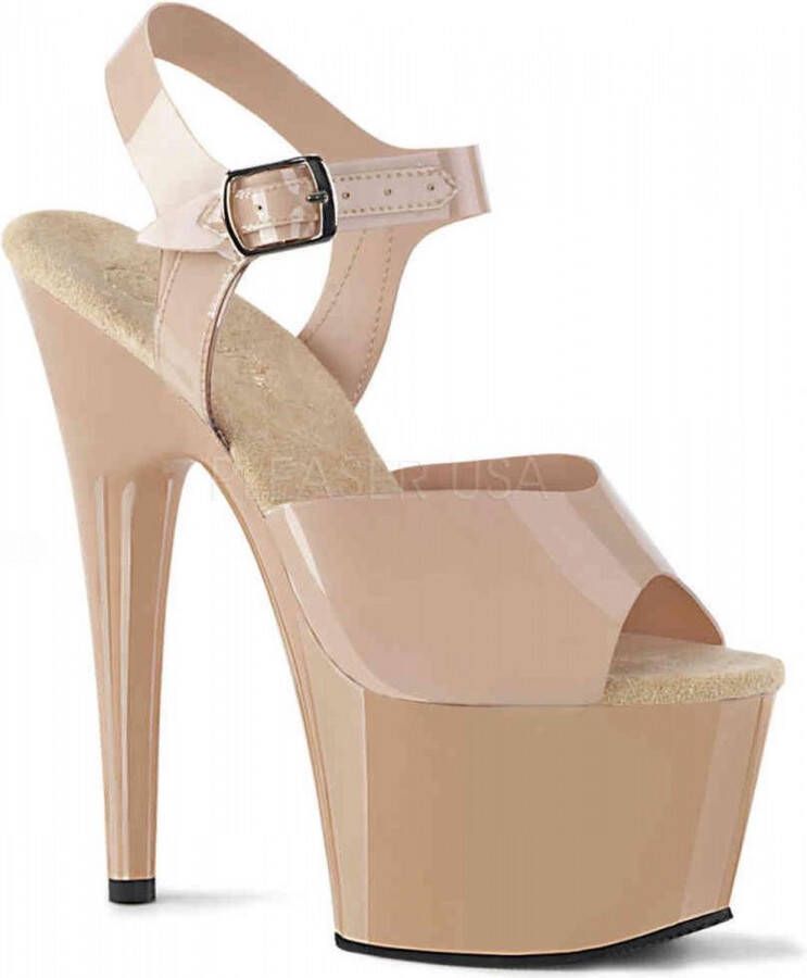 Pleaser Sandaal met enkelband Paaldans schoenen 36 Shoes ADORE 708N Paaldans schoenen Creme