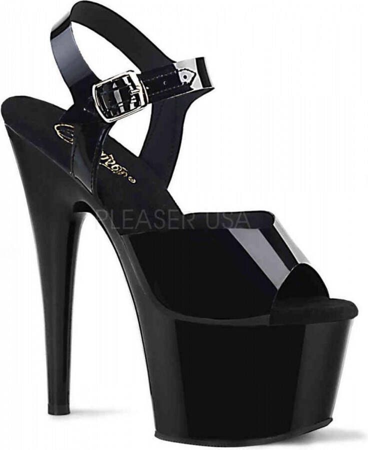 Pleaser Sandaal met enkelband Paaldans schoenen 36 Shoes ADORE 708N Paaldans schoenen Zwart