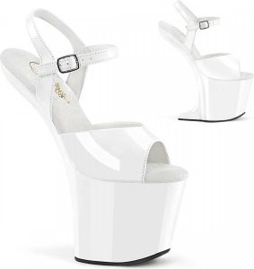 Pleaser Sandaal met enkelband Paaldans schoenen 36 Shoes CRAZE 809 Wit