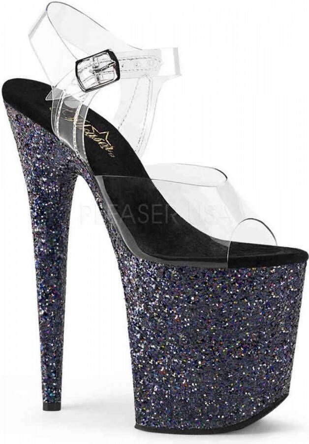 Pleaser Sandaal met enkelband Paaldans schoenen 40 Shoes FLAMINGO 808LG Paaldans schoenen Zwart Multicolours