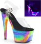 Pleaser Sandaal met enkelband Paaldans schoenen 36 Shoes ADORE 708GXY Paaldans schoenen Multicolours Transparant - Thumbnail 2