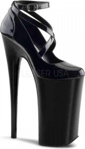 Pleaser Sandaal met enkelband Paaldans schoenen 37 Shoes BEYOND 087 Paaldans schoenen Zwart