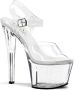 Pleaser Sandaal met enkelband Paaldans schoenen 45 Shoes SKY 308 Paaldans schoenen Transparant Zilverkleurig - Thumbnail 1