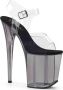 Pleaser Sandaal met enkelband Paaldans schoenen 35 Shoes FLAMINGO 808T Paaldans schoenen Zwart Transparant - Thumbnail 3