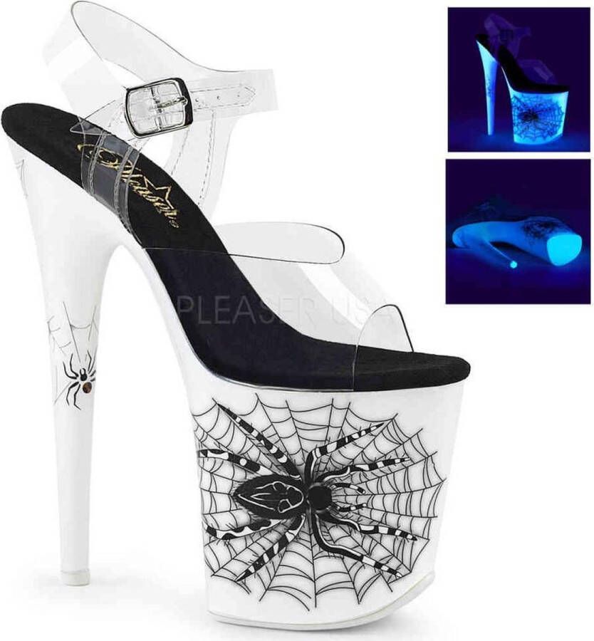 Pleaser Sandaal met enkelband Paaldans schoenen 39 Shoes FLAMINGO 808SW Paaldans schoenen Wit