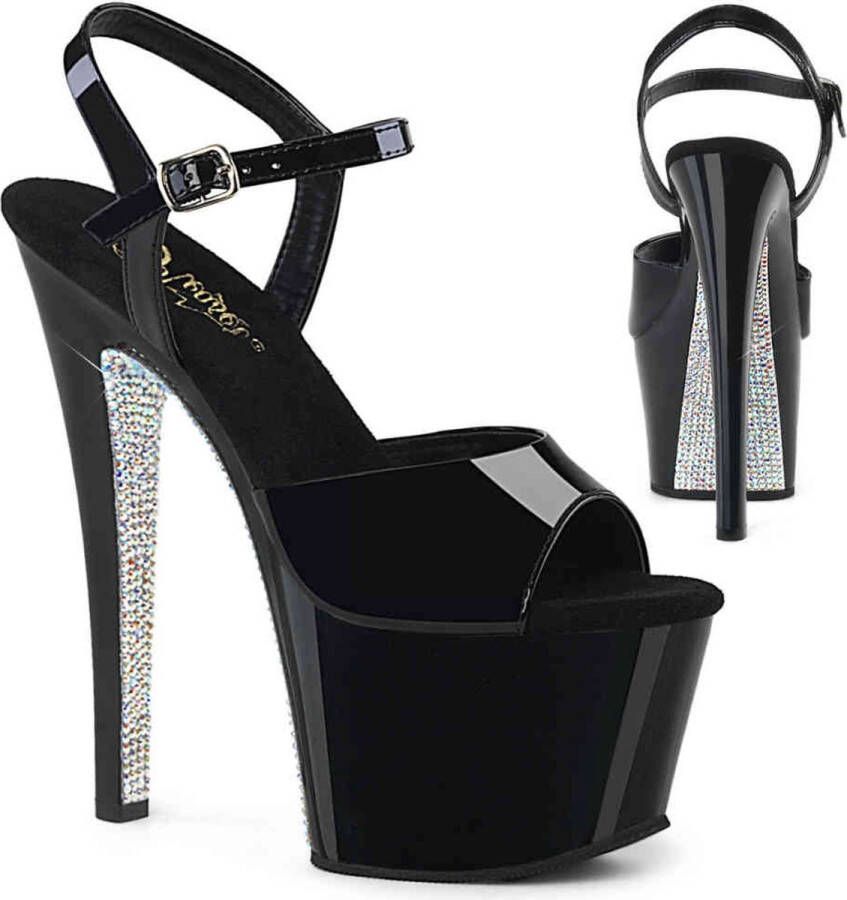 Pleaser Sandaal met enkelband Paaldans schoenen 39 Shoes SKY 309CRS Paaldans schoenen Zwart