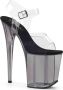 Pleaser Sandaal met enkelband Paaldans schoenen 35 Shoes FLAMINGO 808T Paaldans schoenen Zwart Transparant - Thumbnail 4