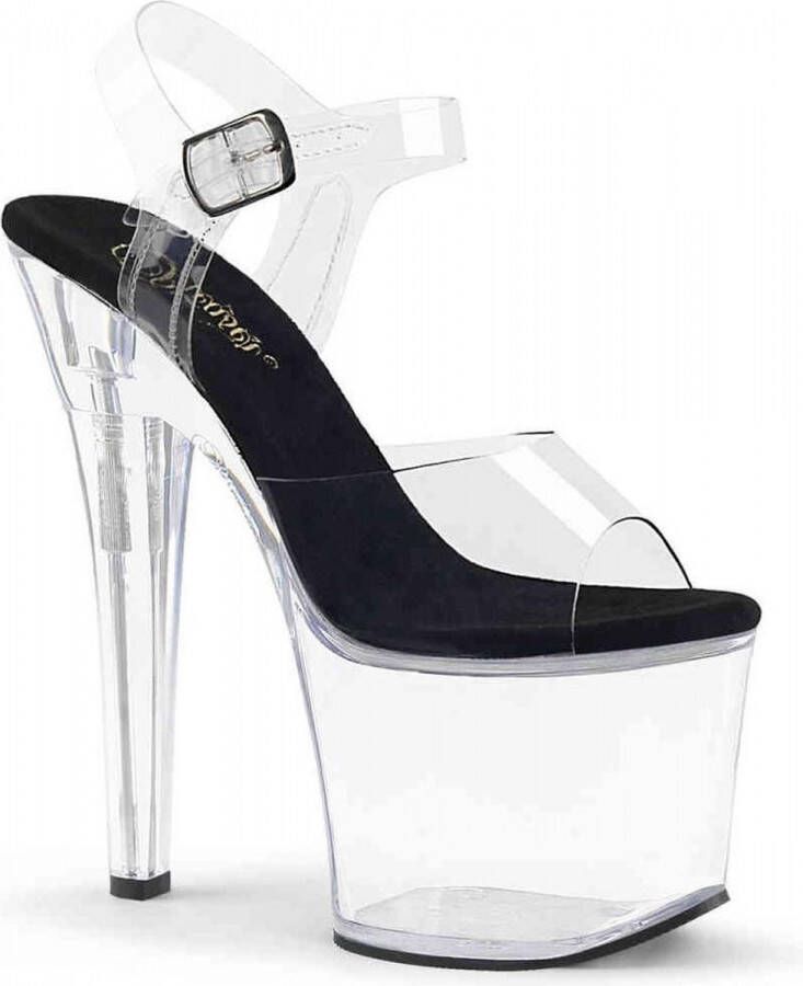 Pleaser Sandaal met enkelband Paaldans schoenen 40 Shoes RADIANT 708 Paaldans schoenen Transparant