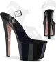 Pleaser Sandaal met enkelband Paaldans schoenen 40 Shoes SKY 308CRS Paaldans schoenen Zwart Roze - Thumbnail 4