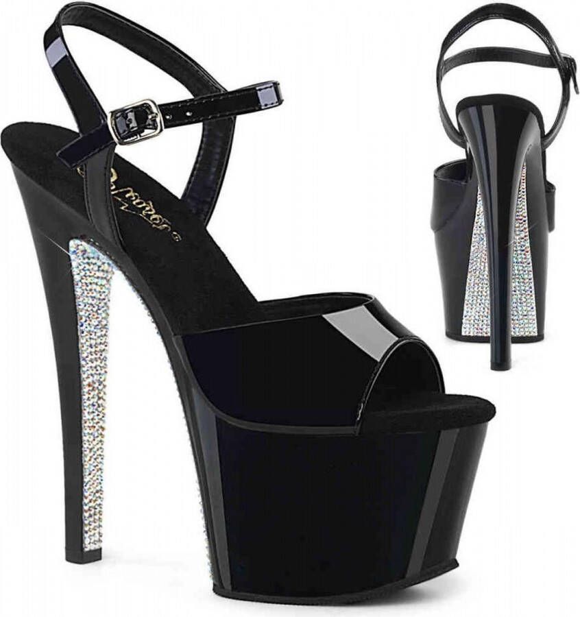 Pleaser Sandaal met enkelband Paaldans schoenen 41 Shoes SKY 309CRS Paaldans schoenen Zwart