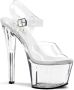 Pleaser Sandaal met enkelband Paaldans schoenen 42 Shoes SKY 308 Paaldans schoenen Transparant Zilverkleurig - Thumbnail 1