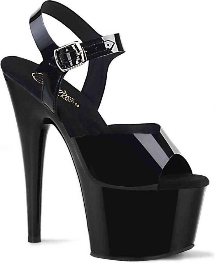 Pleaser Sandaal met enkelband Paaldans schoenen 42 Shoes ADORE 708N Paaldans schoenen Zwart
