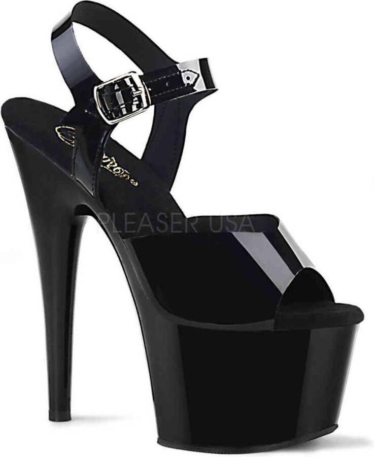 Pleaser Sandaal met enkelband Paaldans schoenen 37 Shoes ADORE 708N Paaldans schoenen Zwart - Foto 1