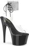 Pleaser Sandaal met enkelband Paaldans schoenen 37 Shoes ADORE 791 2RS Paaldans schoenen Zilverkleurig Zwart - Thumbnail 1