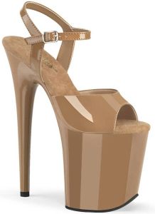 Pleaser Sandaal met enkelband Paaldans schoenen FLAMINGO-809 Beige