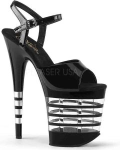 Pleaser Sandaal met enkelband Paaldans schoenen FLAMINGO-809LN Paaldans schoenen Zwart