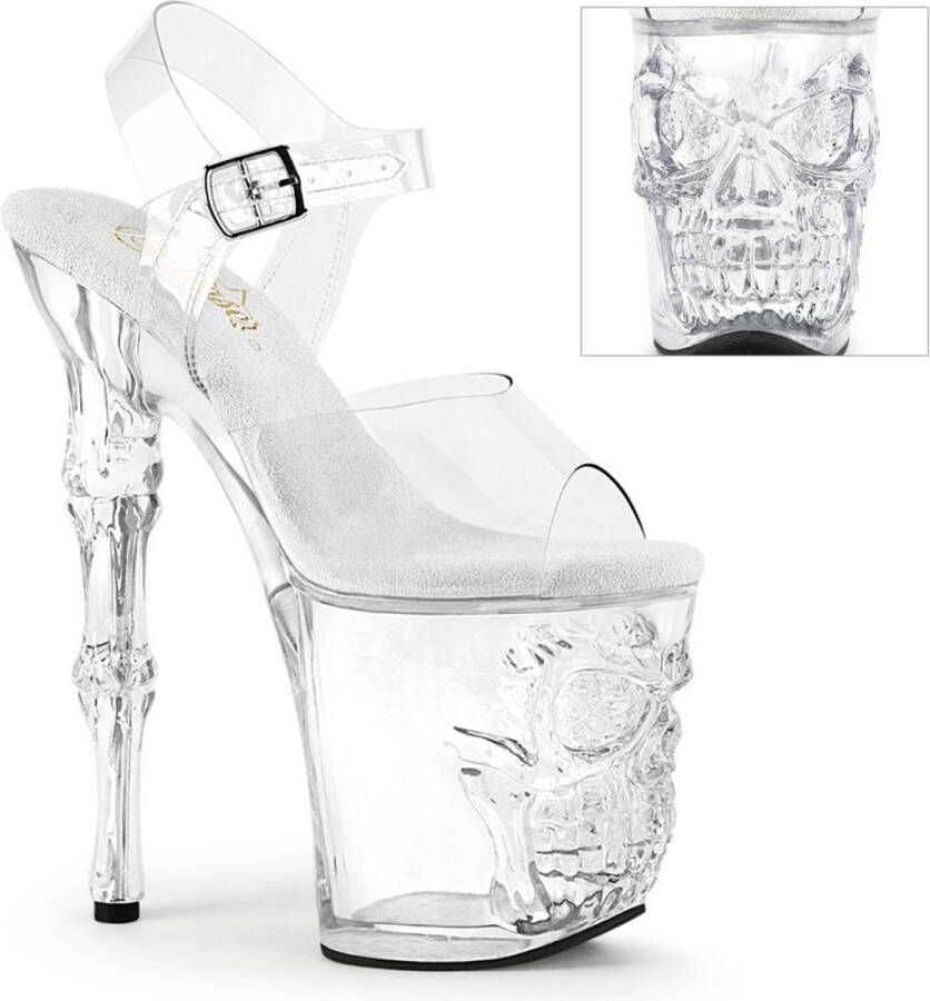 Pleaser Sandaal met enkelband Paaldans schoenen 36 Shoes RAPTURE 808 Transparant
