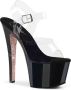 Pleaser SKY-308CRS Sandaal met enkelband Paaldans schoenen Paaldans schoenen 35 Shoes Zwart Roze - Thumbnail 1