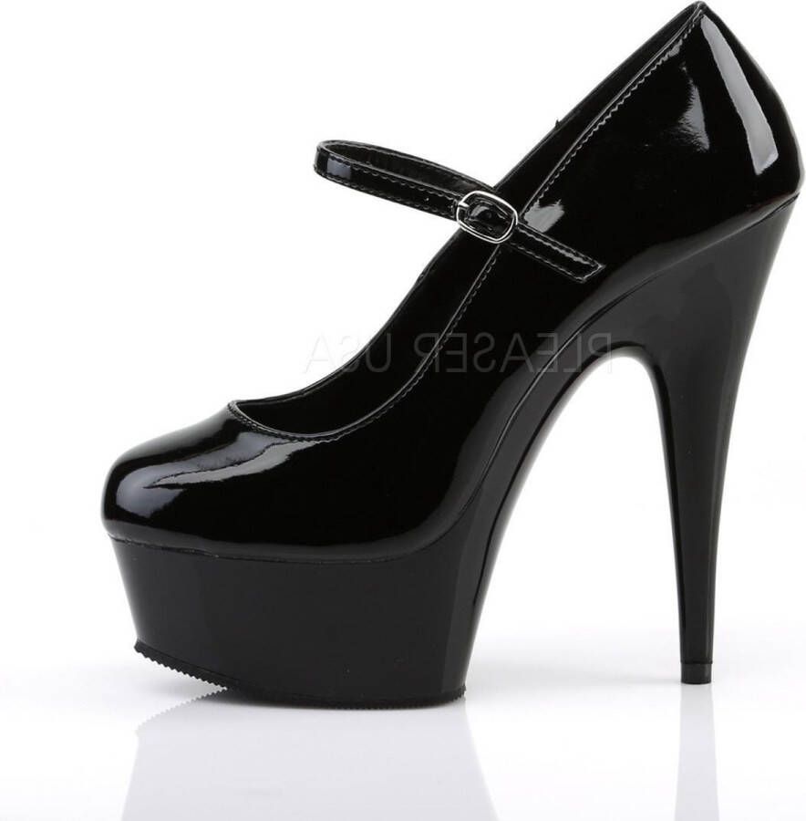 Pleaser shoes Pleaser Delight-687 Patent Zwart size hoge hakken pumps - Foto 1
