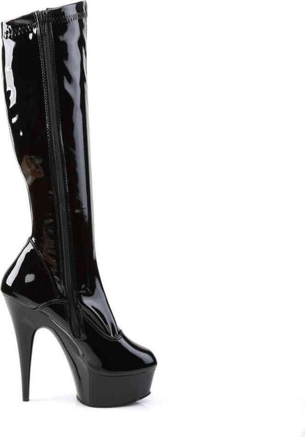 Pleaser shoes Pleaser DELIGHT-2000 Kniehoge laarzen 41 Shoes Zwart